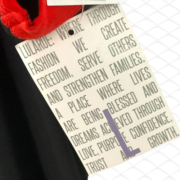 LuLaRoe Sz Large Liv Shirt NOT ABOUT THAT ADULT LIFE Black Orange New with Tags - Picture 8 of 11